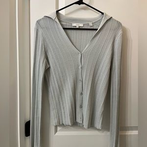 Vince ribbed button up cardigan